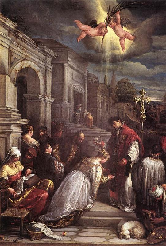 BASSANO, Jacopo St Valentine Baptizing St Lucilla  fgh China oil painting art